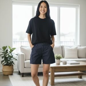 NWT PacSun John Galt Cargo Shorts Brandy Melville Women’s  Utility Navy Small